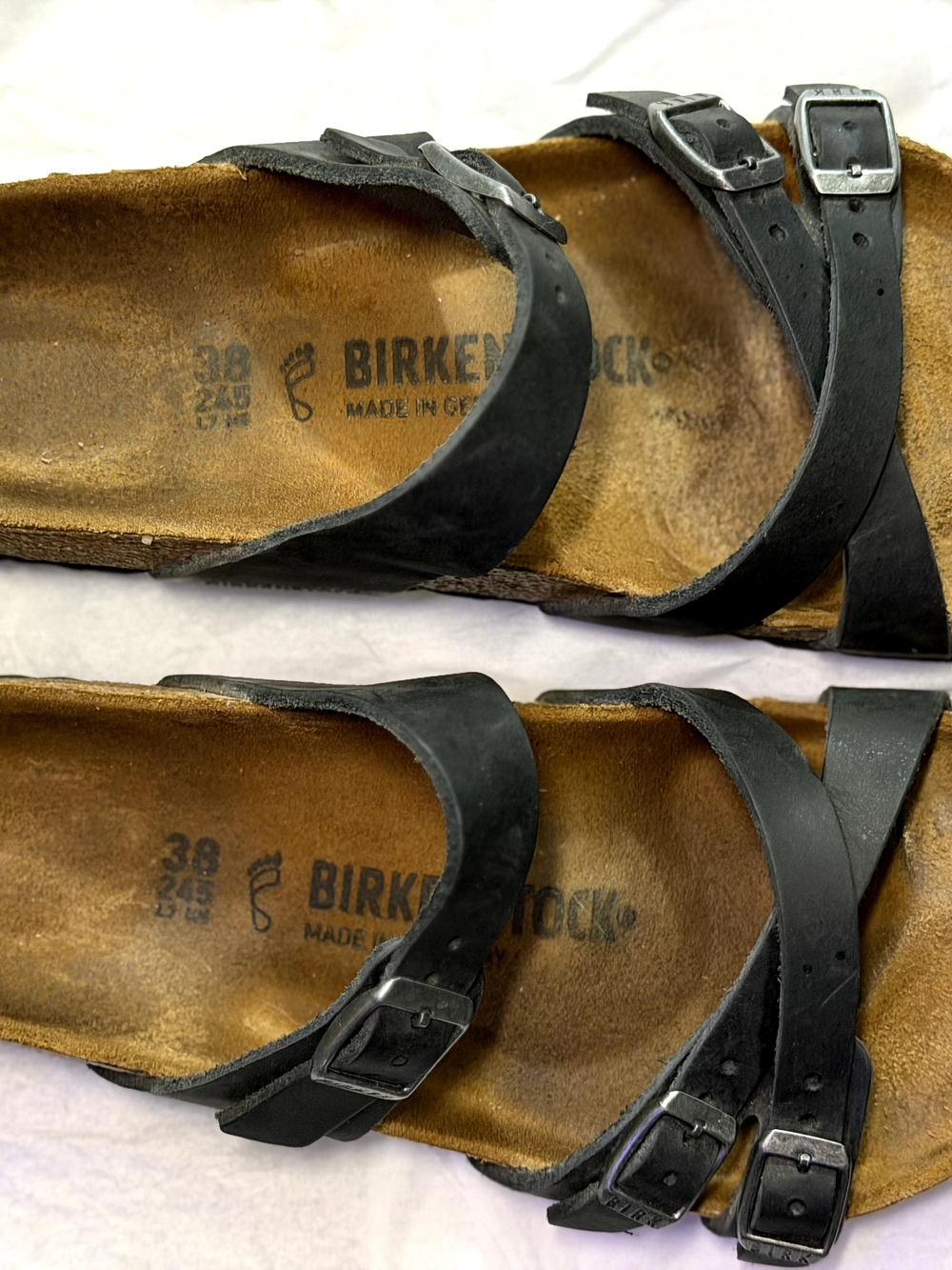 Franca Black Nubuck Leather Sandal